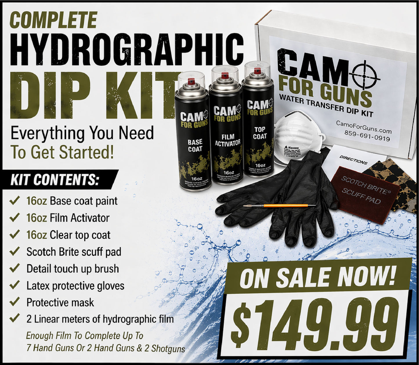 CFG HYDROGRAPHIC DIP KIT TRUE TIMBER KANATI